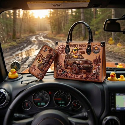 Don't Duck With Me Personalized Leather Bag + Free Wallet