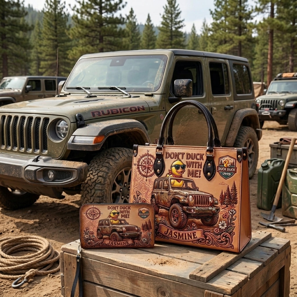 Don't Duck With Me Personalized Leather Bag + Free Wallet