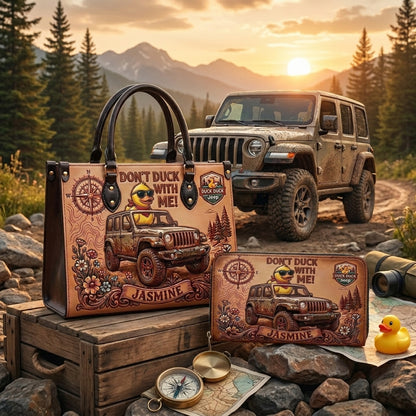Don't Duck With Me Personalized Leather Bag + Free Wallet