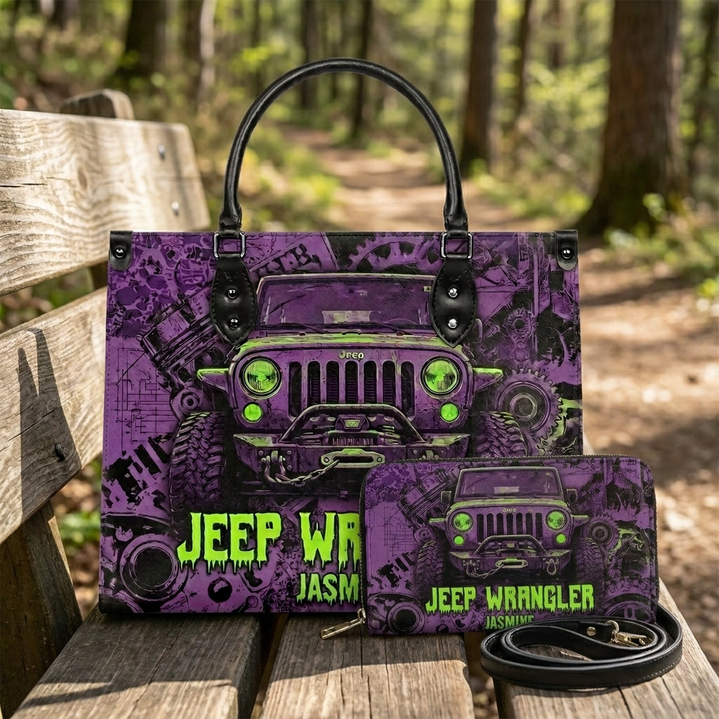 Jeep Wrangler Personalized Leather Bag + Free Wallet