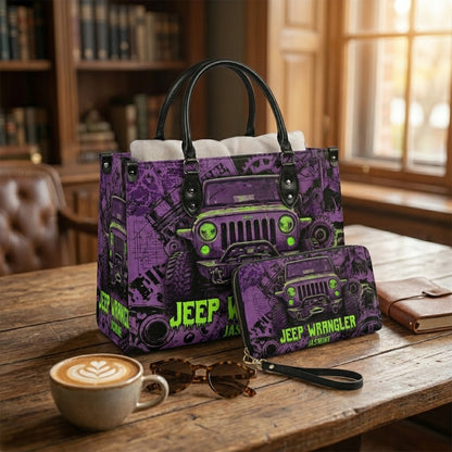 Jeep Wrangler Personalized Leather Bag + Free Wallet