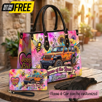 Queen Of The Road Personalized Leather Bag + Free Wallet