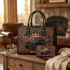 Jeep Hair Don't Care Personalized Leather Bag + Free Wallet