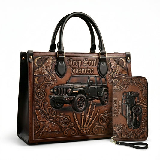 Jeep Soul Personalized Leather Bag + Free Wallet