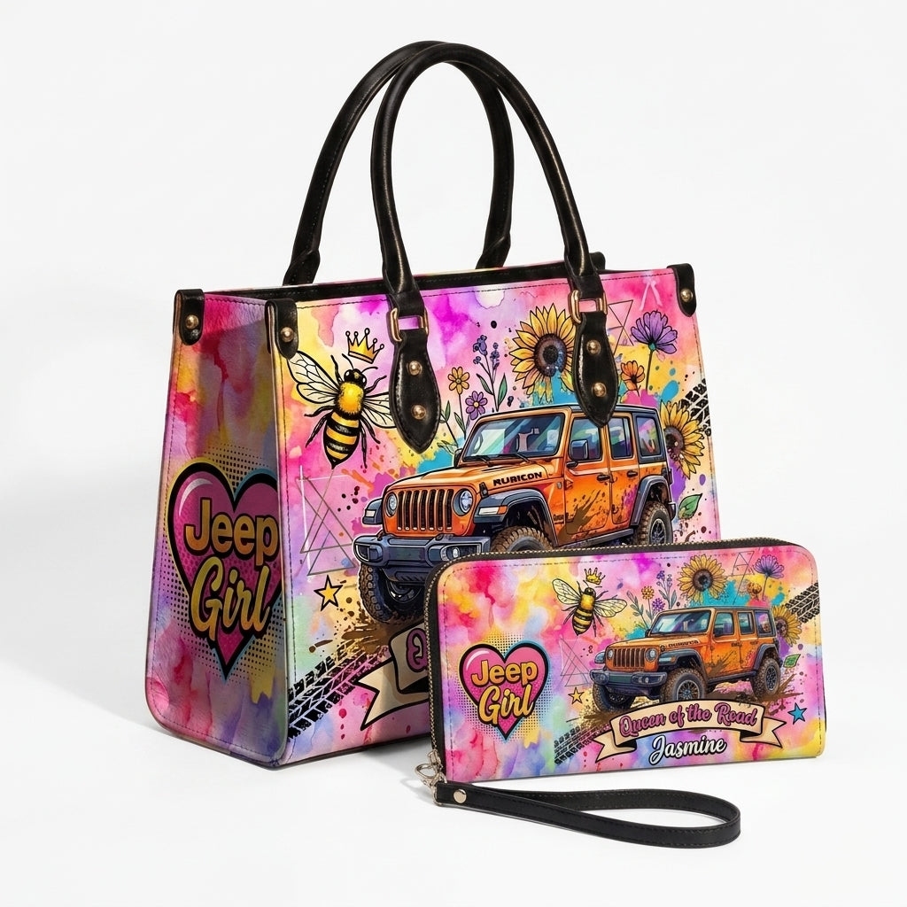 Queen Of The Road Personalized Leather Bag + Free Wallet