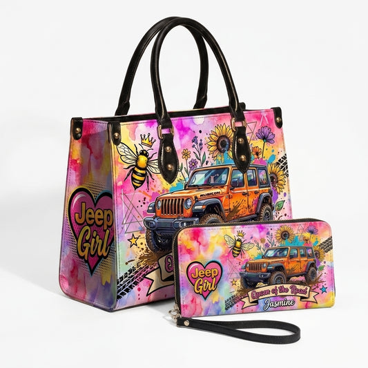 Queen Of The Road Personalized Leather Bag + Free Wallet
