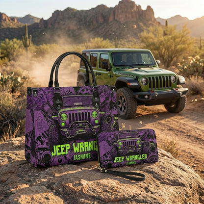 Jeep Wrangler Personalized Leather Bag + Free Wallet