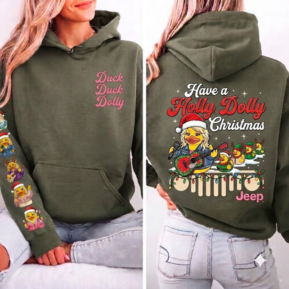Duck Duck Dolly Christmas Hoodie