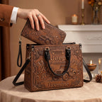 Jeep 85th Anniversary Personalized Leather Bag + Free Leather Wallet