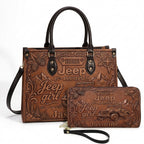 Jeep 85th Anniversary Personalized Leather Bag + Free Leather Wallet