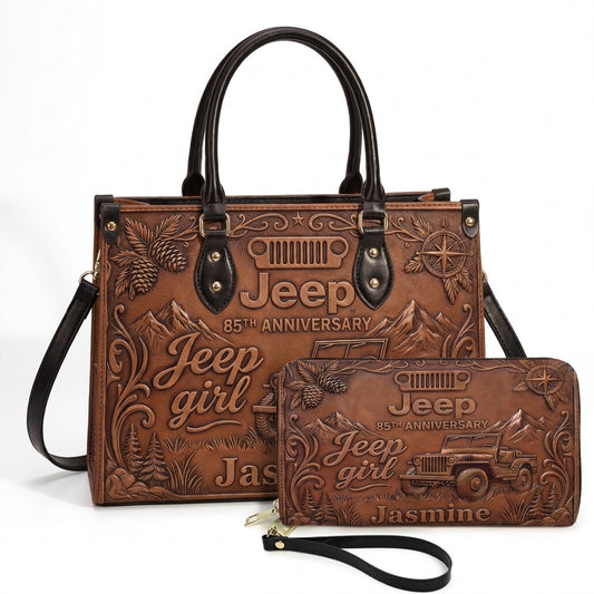 [Free delivery] Jeep 85th Anniversary Personalized Leather Bag + Free Leather Wallet