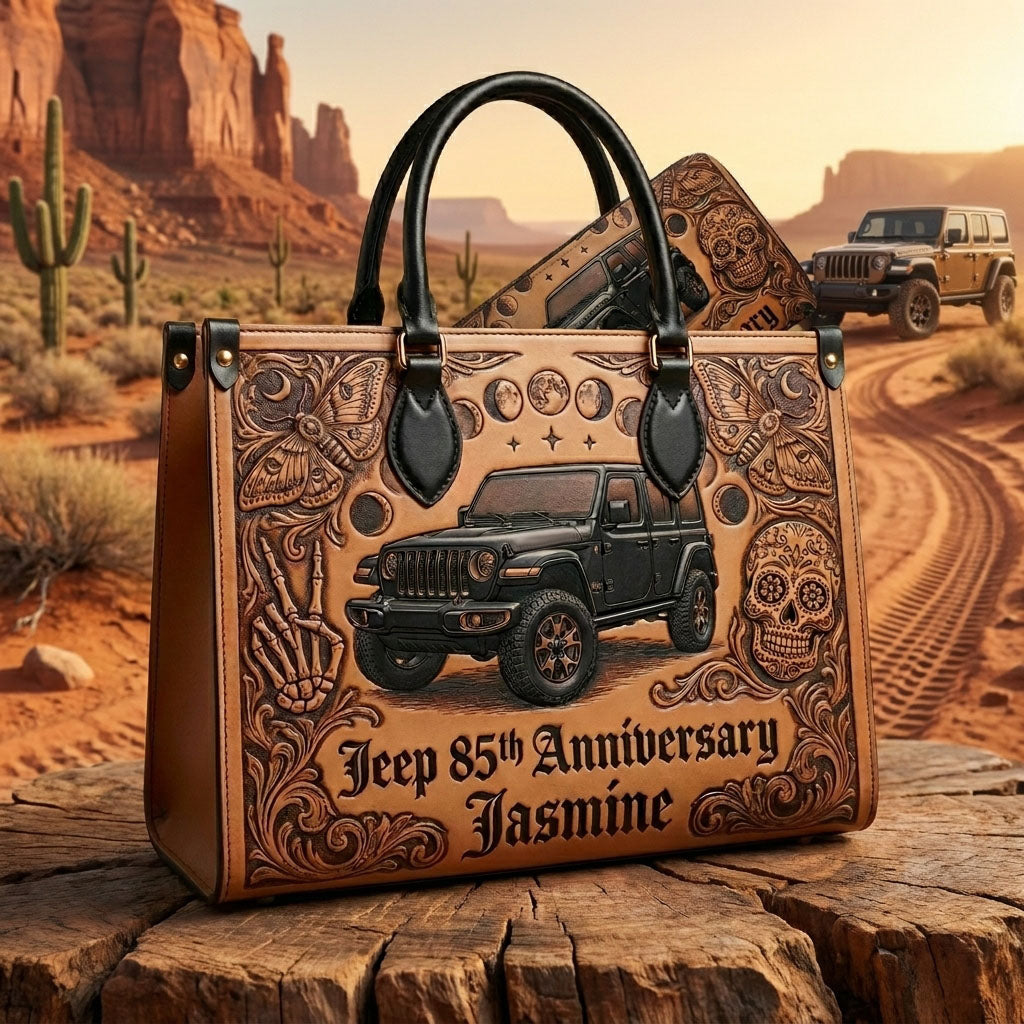 Jeep 85th Anniversary V5 Personalized Leather Bag + Free Wallet