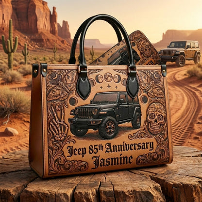 Jeep 85th Anniversary V5 Personalized Leather Bag + Free Wallet