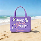 Jeep Girl Personalized Rubber Tote Bag
