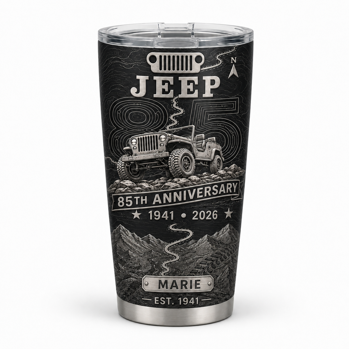 Personalized  Jeep 85th Anniversary Tumbler 40oz, 30oz, 20oz V3