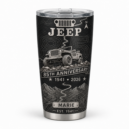 Personalized  Jeep 85th Anniversary Tumbler 40oz, 30oz, 20oz V3