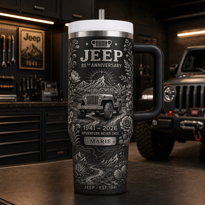 Personalized  Jeep 85th Anniversary Tumbler 40oz, 30oz, 20oz V2