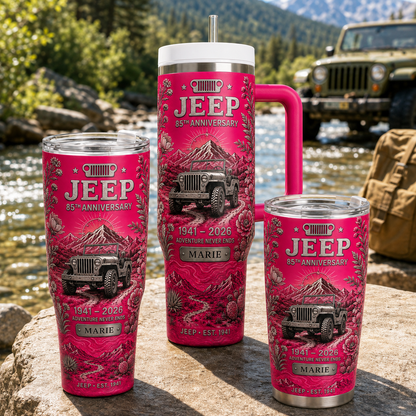 Personalized  Jeep 85th Anniversary Tumbler 40oz, 30oz, 20oz V2