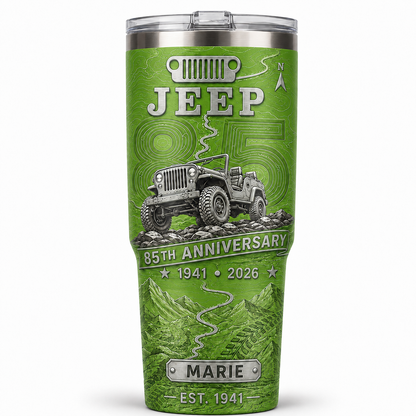 Personalized  Jeep 85th Anniversary Tumbler 40oz, 30oz, 20oz V3