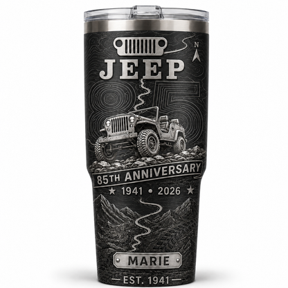 Personalized  Jeep 85th Anniversary Tumbler 40oz, 30oz, 20oz V3