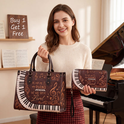 Me & My Piano Leather Bag + Free Wallet