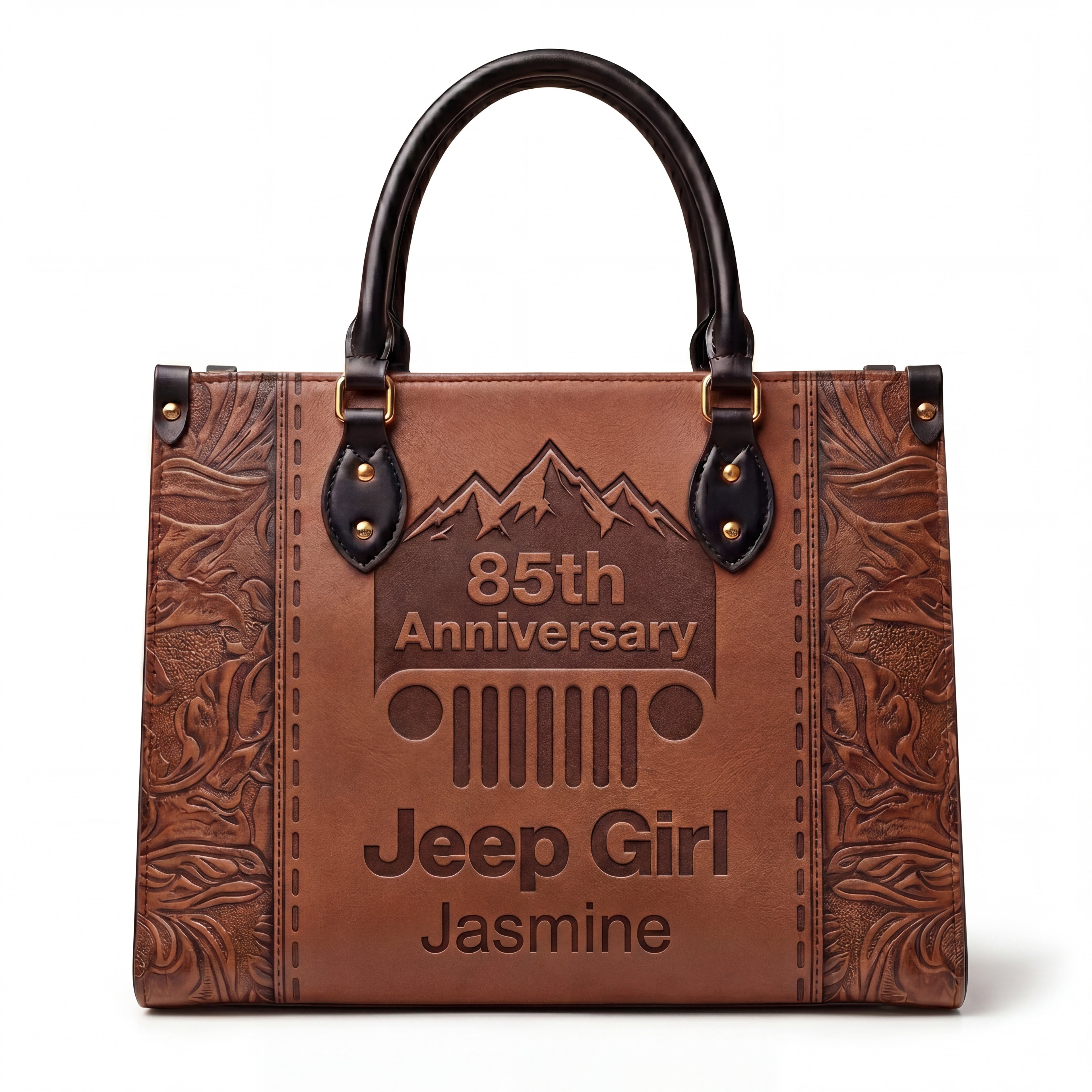 [Free delivery]  85th Anniversary Jeep Girl Personalized Leather Bag + Free Leather Wallet