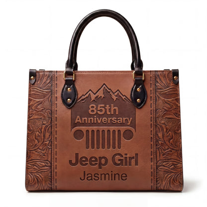[Free delivery]  85th Anniversary Jeep Girl Personalized Leather Bag + Free Leather Wallet