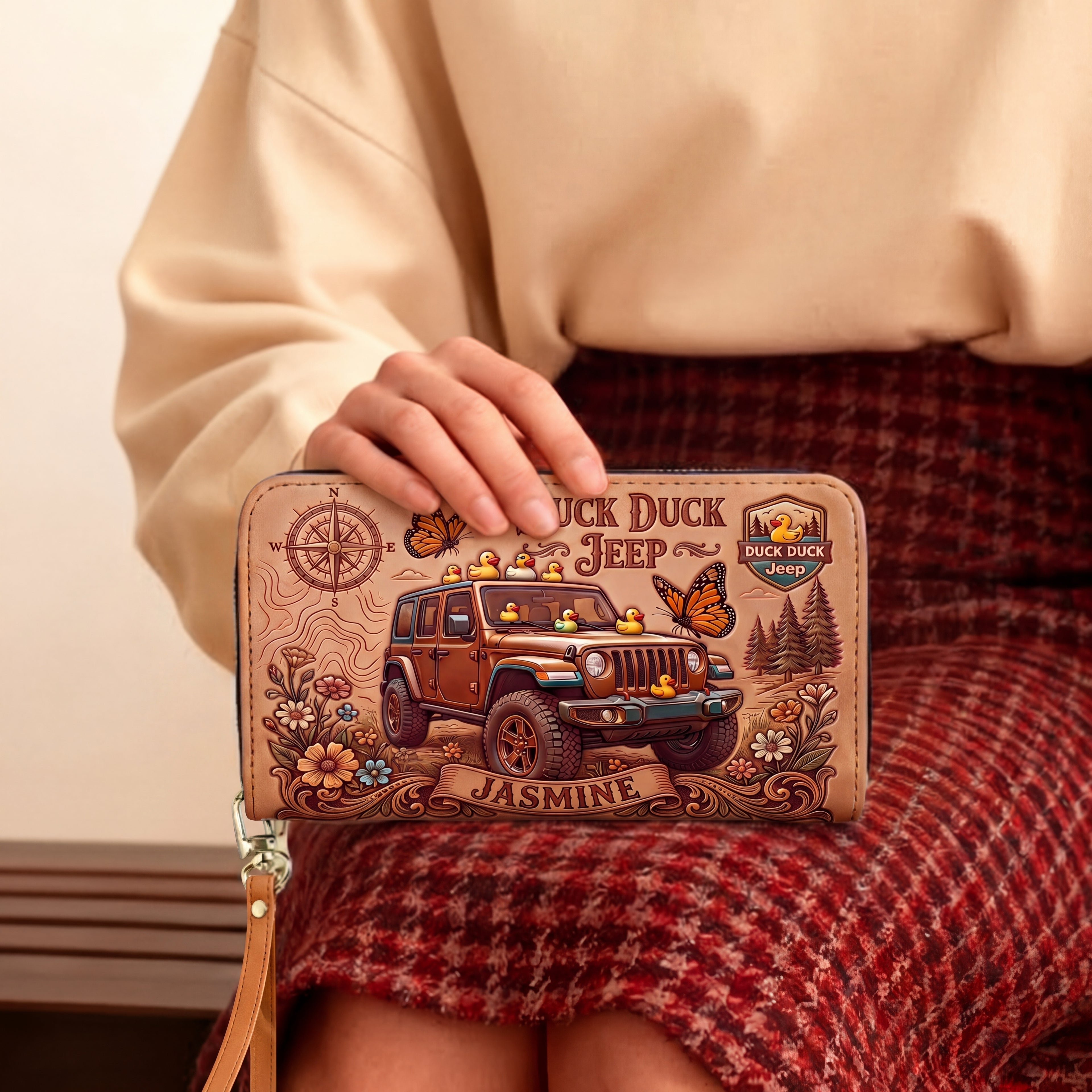 Duck Duck Jeep Personalized Leather Bag + FREE Wallet