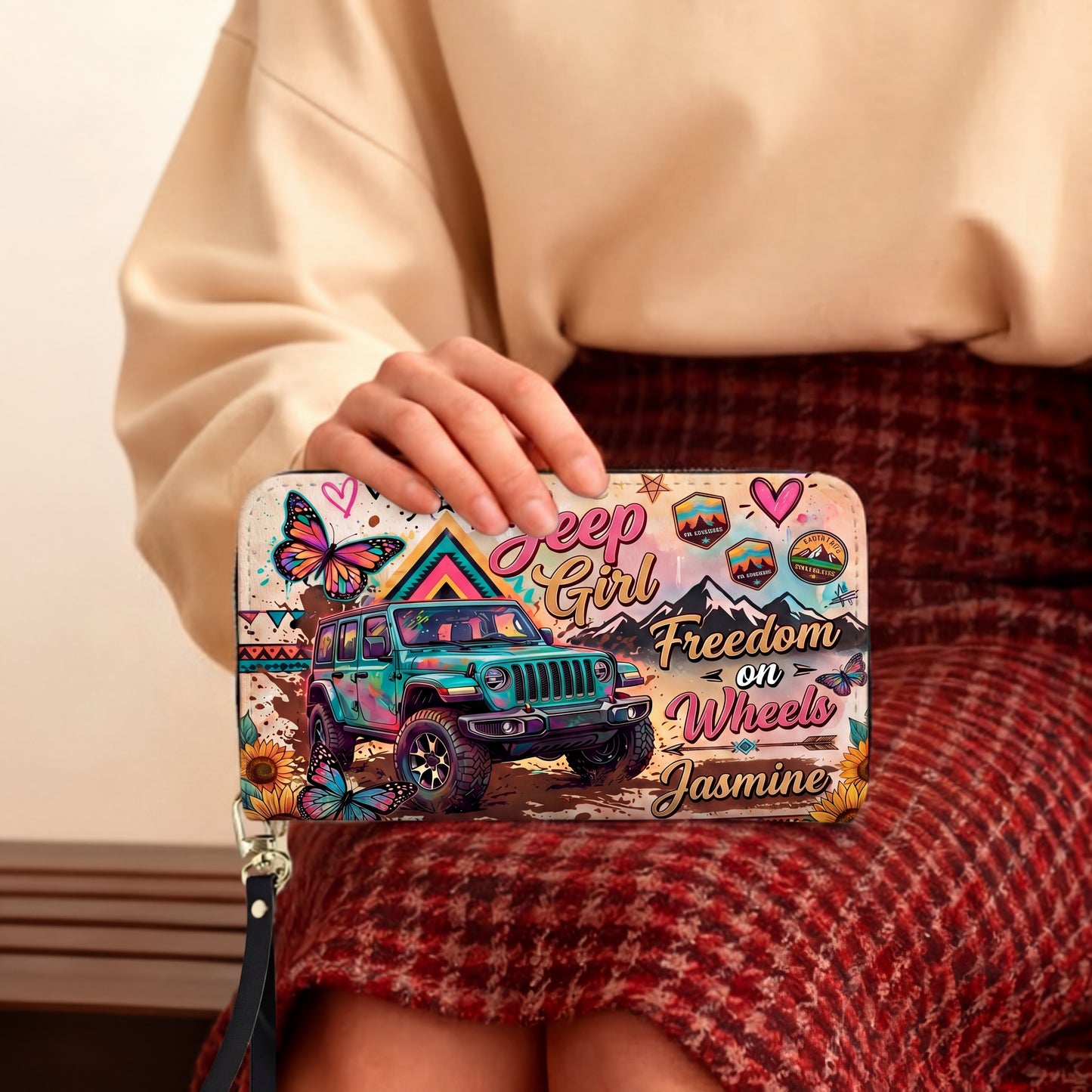[Free delivery] Freedom On Wheels Personalized Leather Bag + FREE Wallet