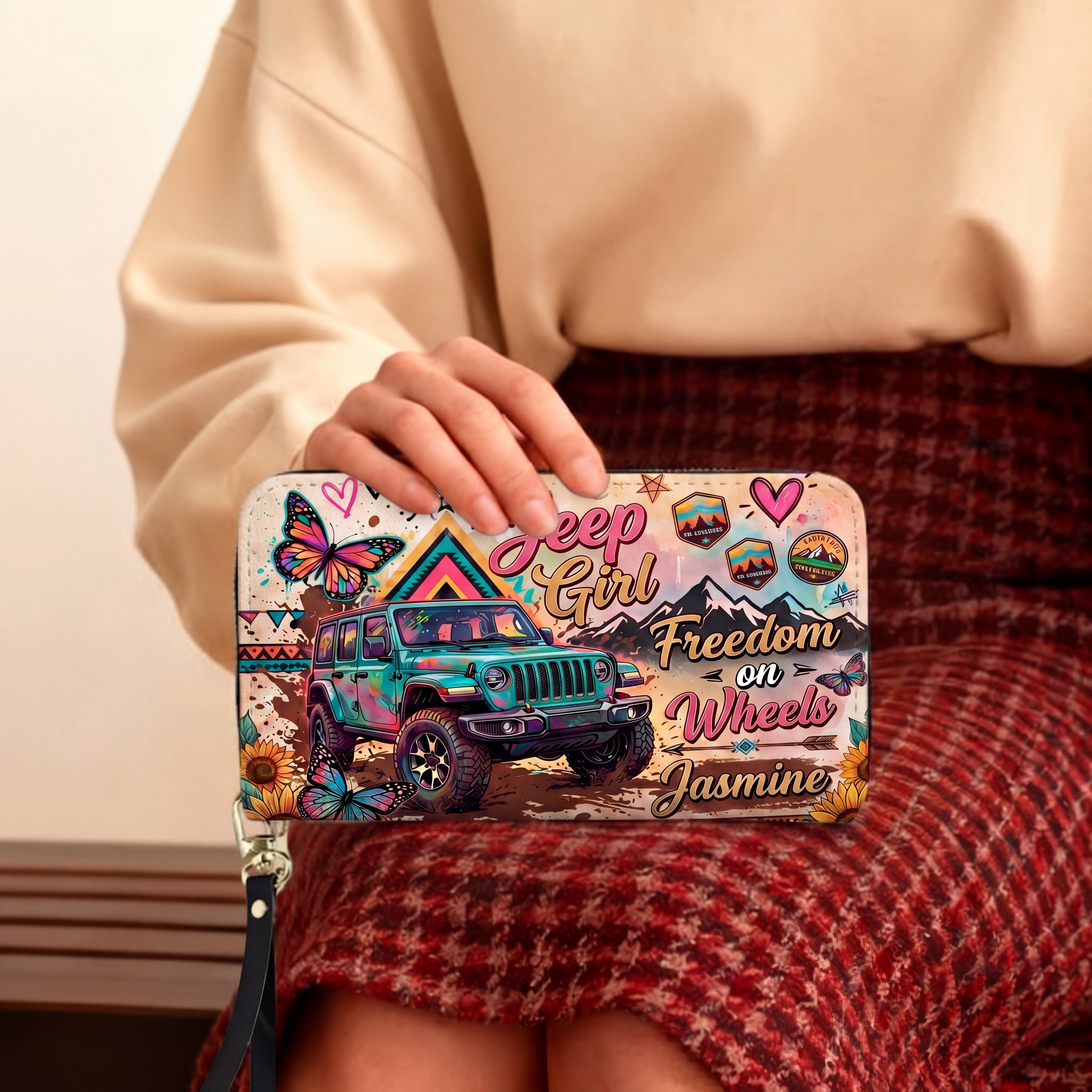 [Free delivery] Freedom On Wheels Personalized Leather Bag + FREE Wallet