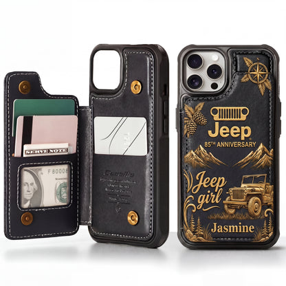 Jeep 85th Anniversary Personalized Leather Phone Case