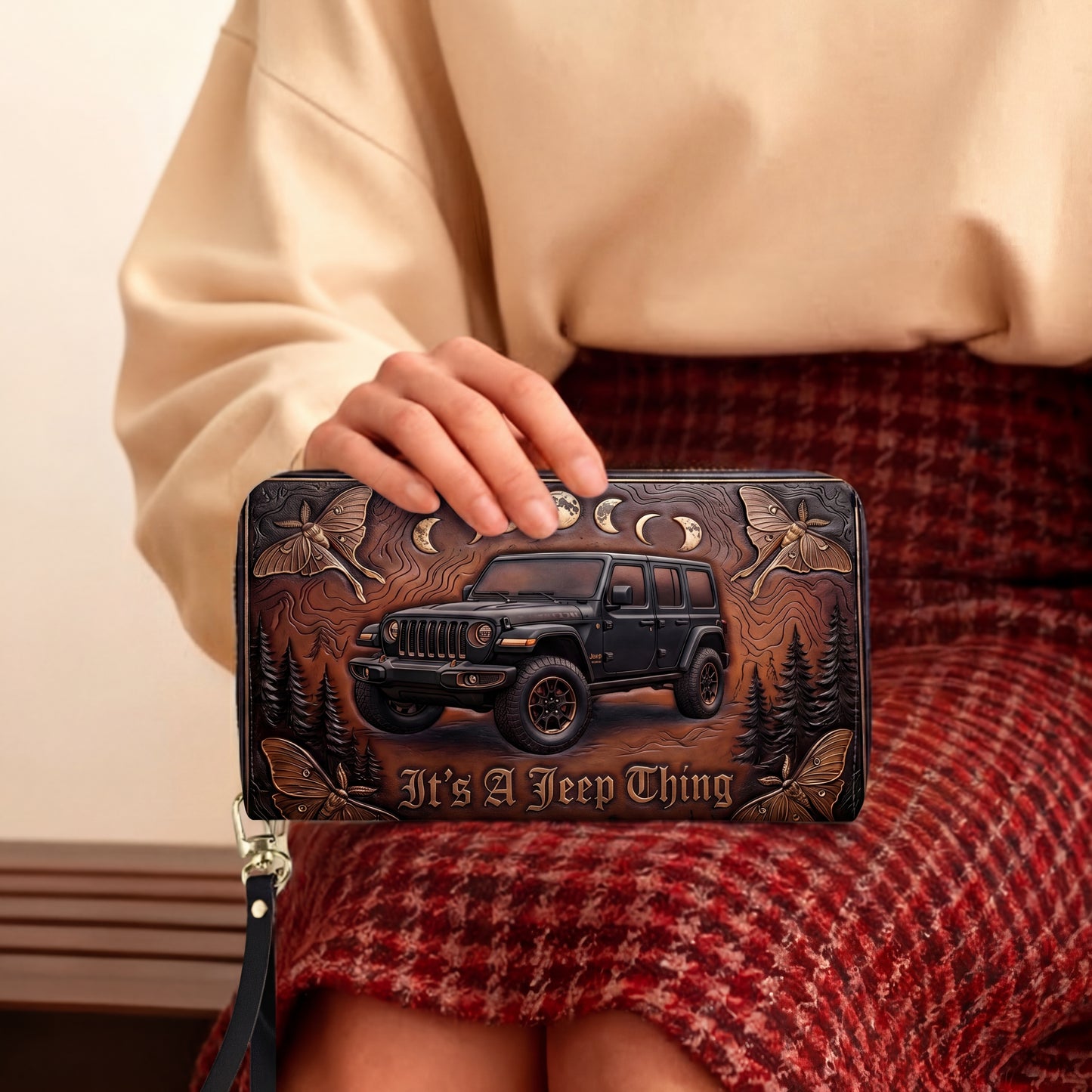 It's A Jeep Thing Personalized Leather Bag + Free Wallet
