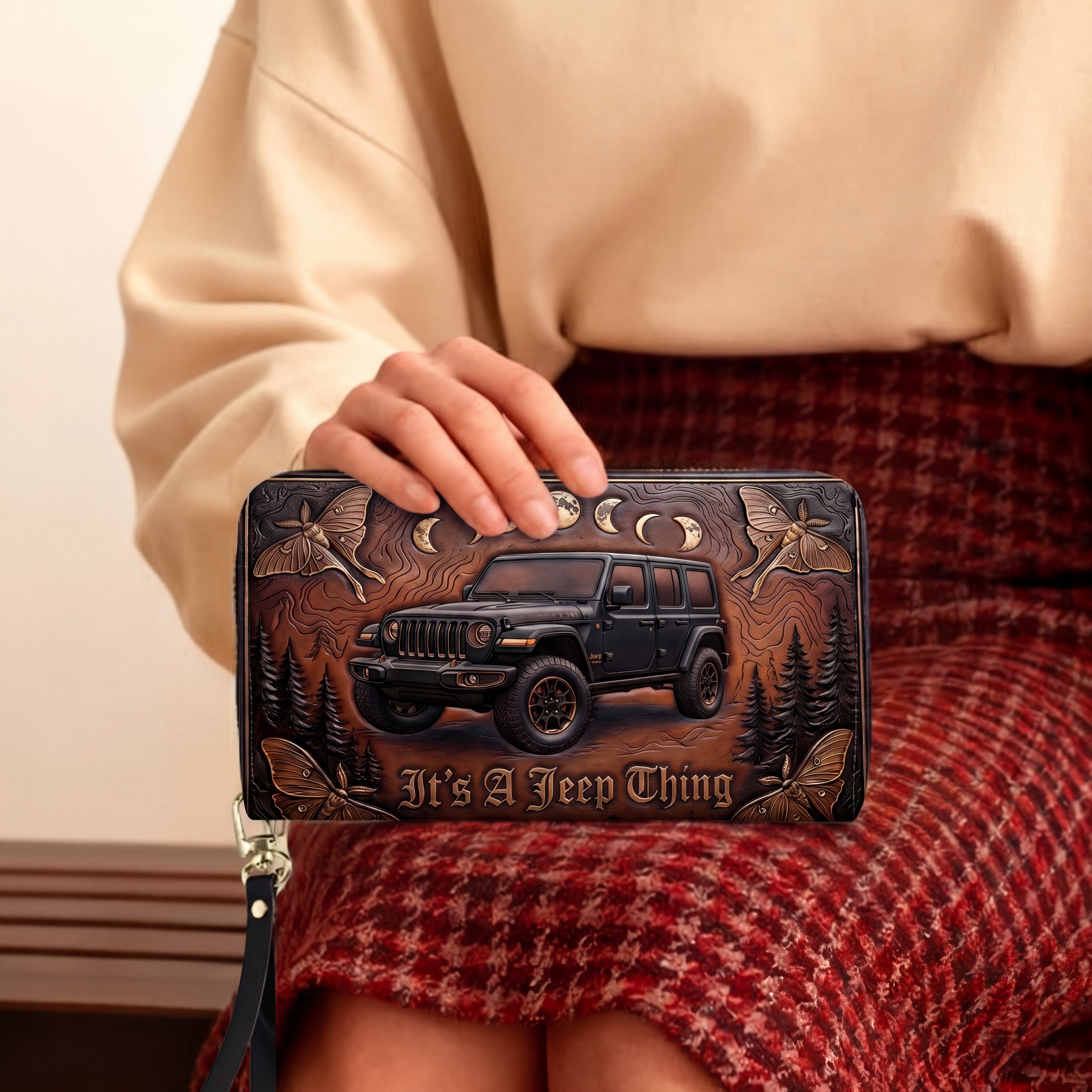 It's A Jeep Thing Personalized Leather Bag + Free Wallet