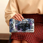 Wild Hearts Driving Jeep Personalized Leather Bag + Free Wallet