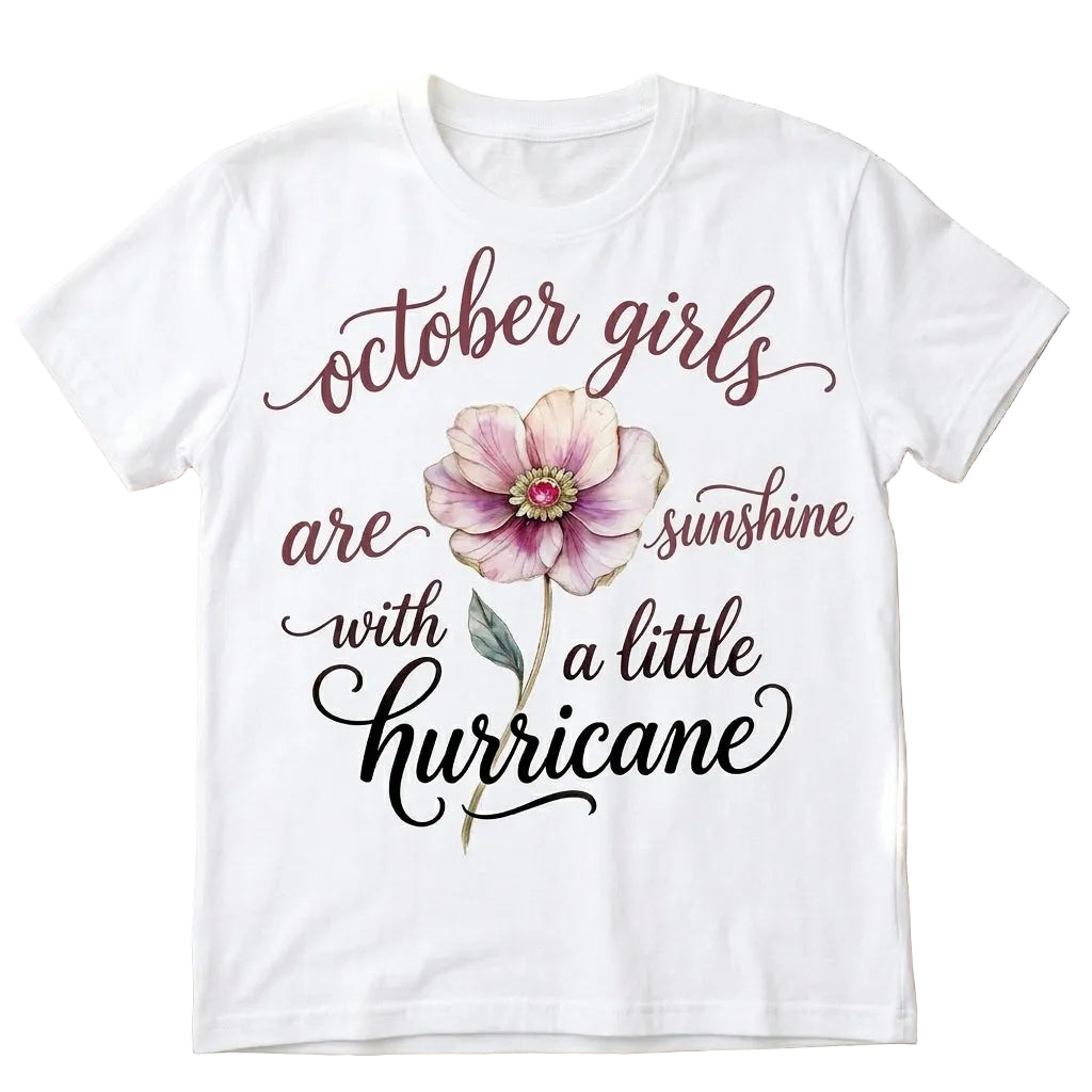 [Free delivery] Birth Month Flower Personalized T-Shirt