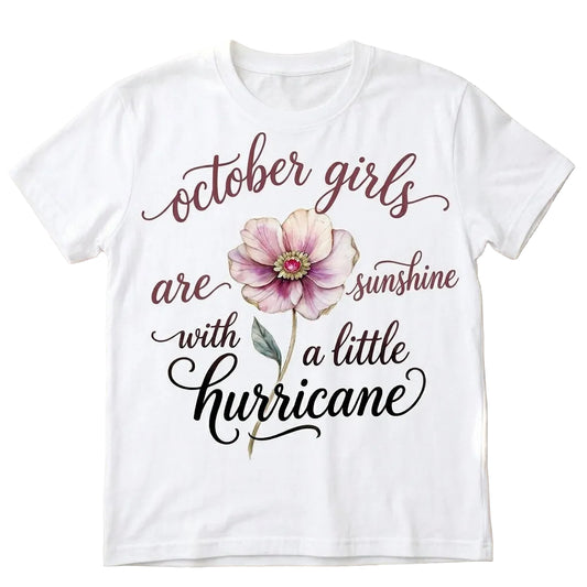 Birth Month Flower Personalized T-Shirt