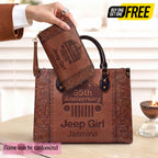 [Free delivery]  85th Anniversary Jeep Girl Personalized Leather Bag + Free Leather Wallet
