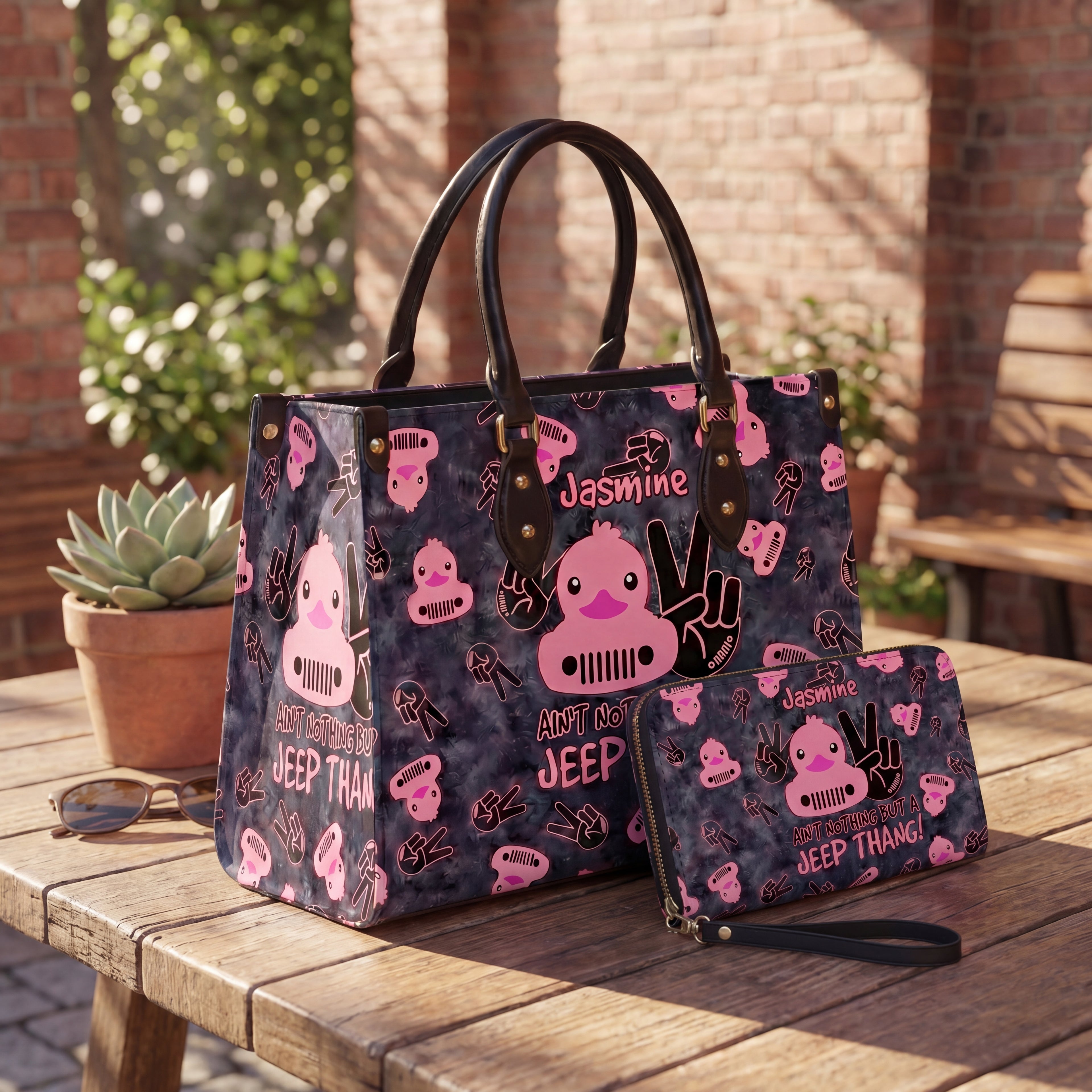 [Free delivery] Jeep Thang Personalized Leather Bag