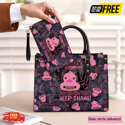 [Free delivery] Jeep Thang Personalized Leather Bag