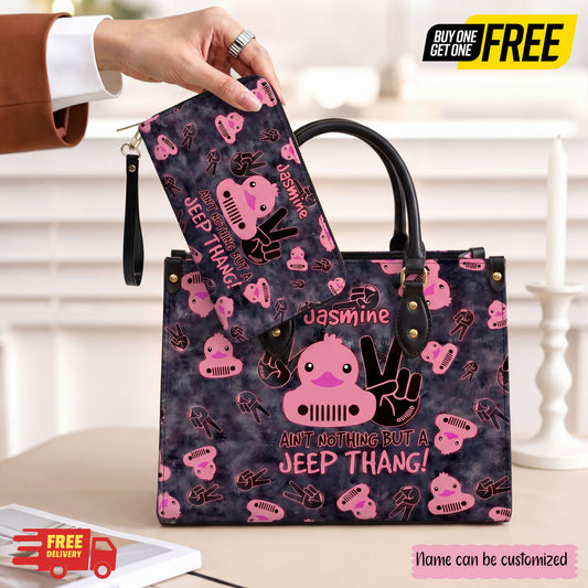 [Free delivery] Jeep Thang Personalized Leather Bag