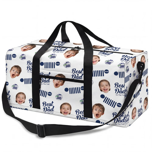 Jeep Dad Photo Personalized Duffle Bag