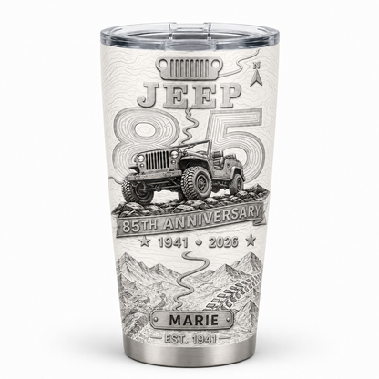 Personalized  Jeep 85th Anniversary Tumbler 40oz, 30oz, 20oz V3