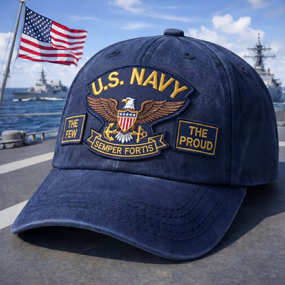 US Navy The Proud Wash Denim Cap