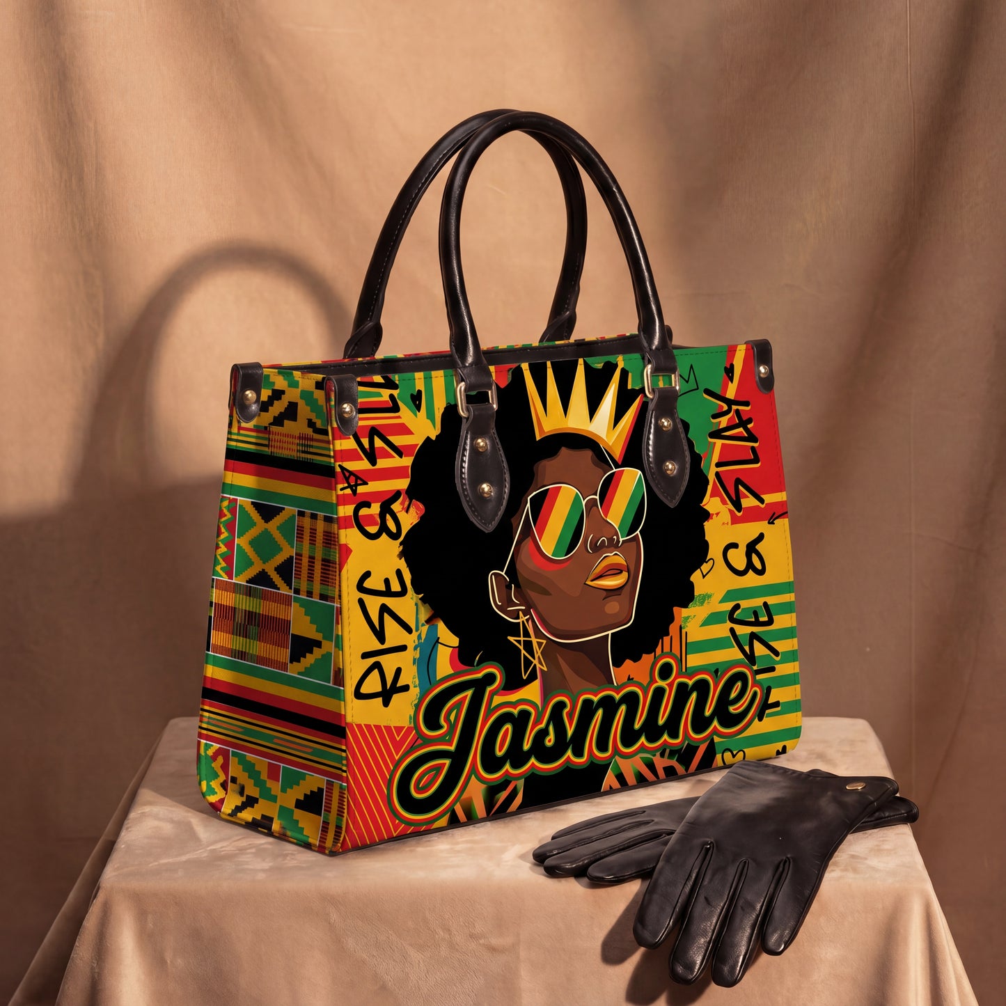 Rise And Slay Personalized Leather Bag