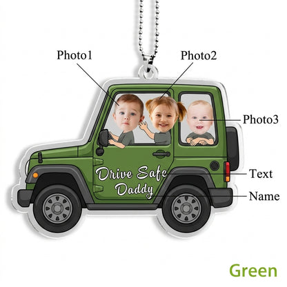 Drive Safe Daddy/Mommy Personalized Acrylic Car Hanging