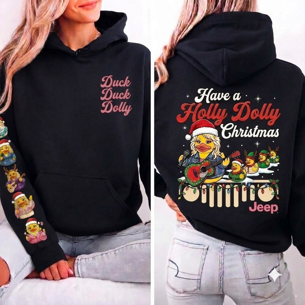 Duck Duck Dolly Christmas Hoodie