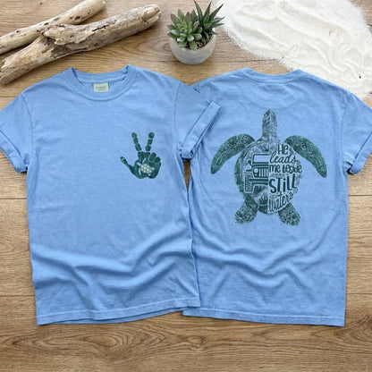 He Leads Me Beside Still Waters Turtle T-Shirt