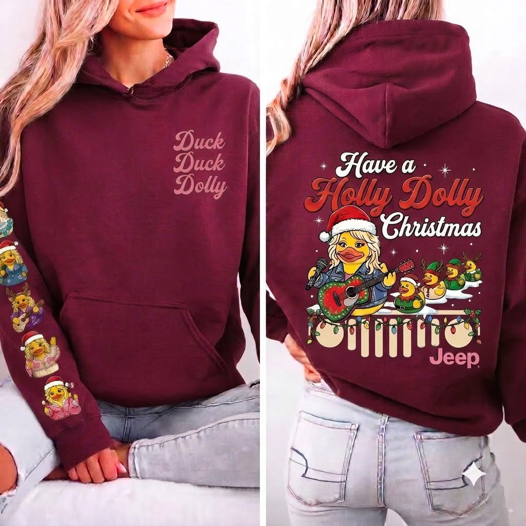 Duck Duck Dolly Christmas Hoodie