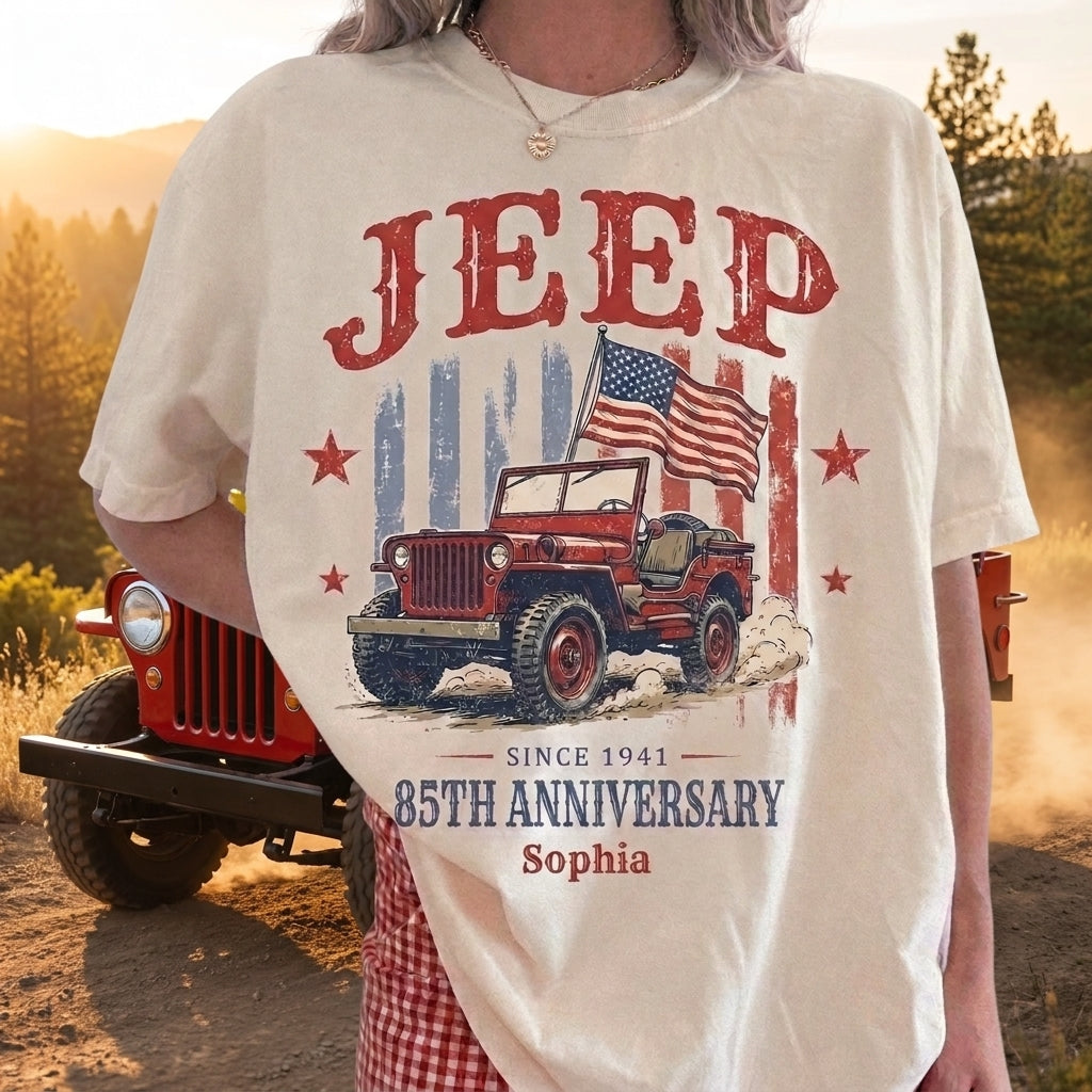 Jeep 85th Anniversary V5 Personalized T-Shirt