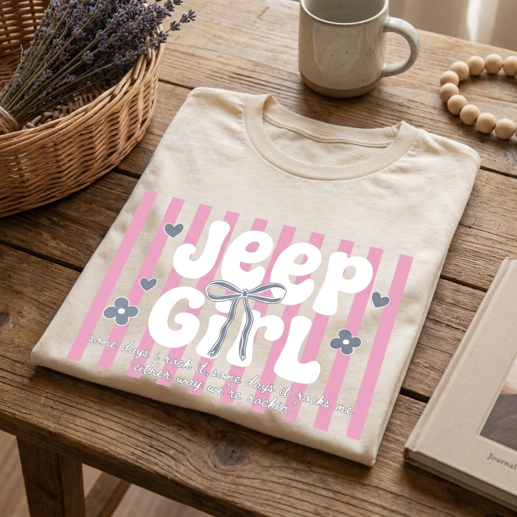 Adorable Jeep Girl T-Shirt